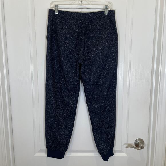 Club Monaco Briton Tweed Jogger Pants Navy Blue Speckle Wool Silk NWT 2 - Picture 5 of 5